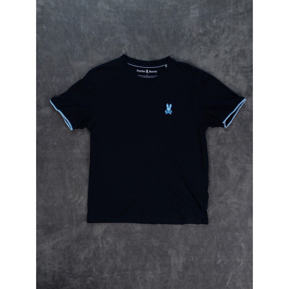 Psycho Bunny Navy Blue T-Shirt Mens Large 6 Pima Cotton Logo Tee